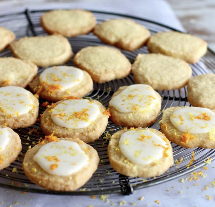 Citrus coconut shortbread