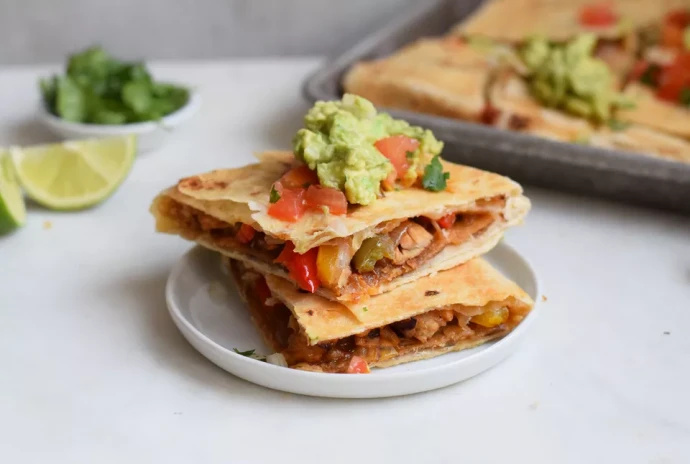 Sheet Pan Chicken Fajita Crunchwrap Supreme