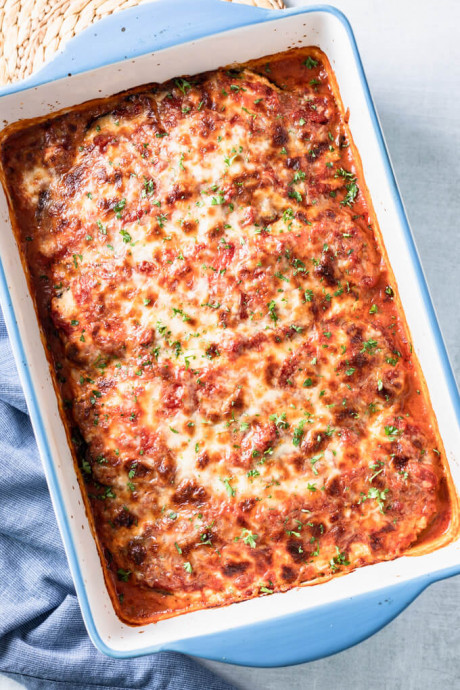 Vegetarian Keto Lasagna with Mushroom Ragu