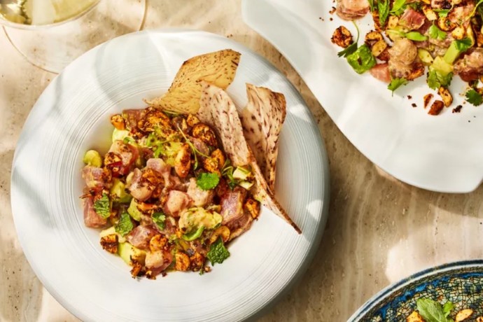 Tuna Tartare with Coconut and Jerk Peanuts