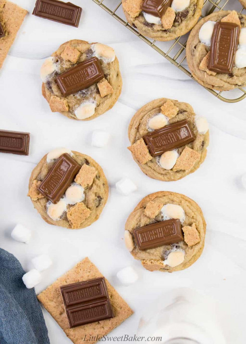 Soft & Chewy S’mores Cookies