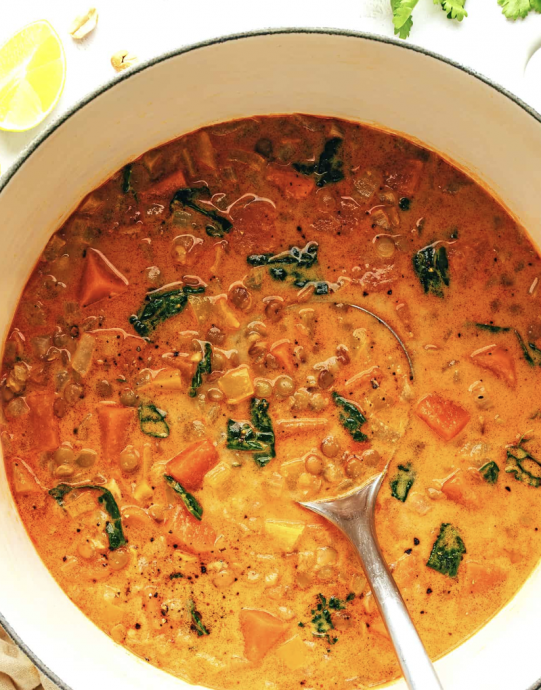 Peanut Curry Lentil Soup