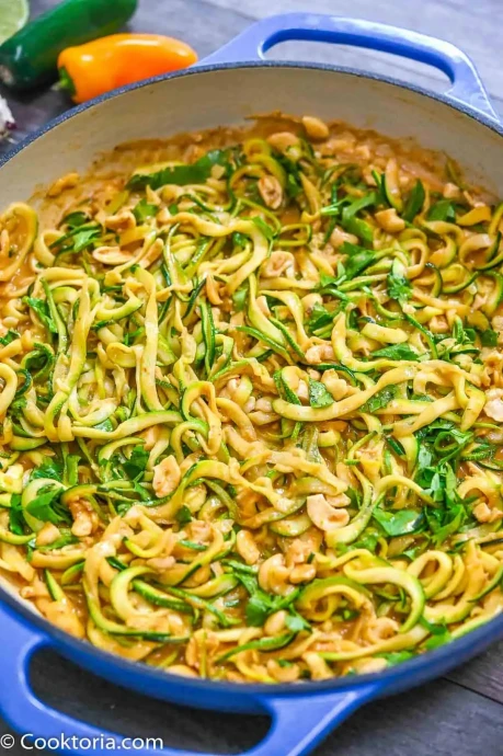 15-minute Cashew Zucchini Noodles