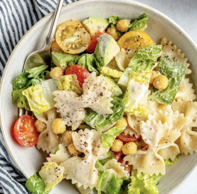 Vegan Caesar Pasta Salad