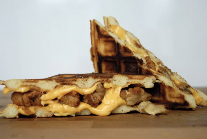Fried Chicken and Waffle Grilled Cheese Sandwich