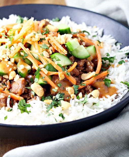 Pork Ginger Rice Bowls
