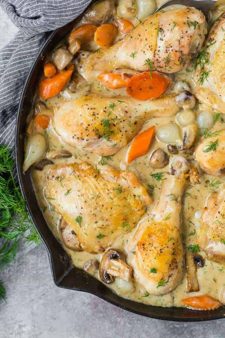 Chicken Fricassee Recipe – One Pan!