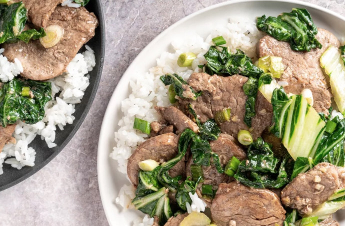 Five-Spice Pork With Bok Choy and Green Onions
