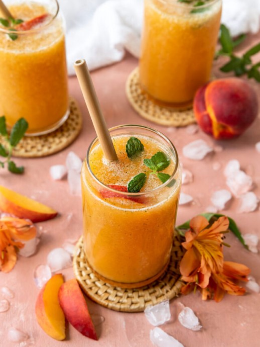 Peach Mint Frosé Peach Mint Frosé