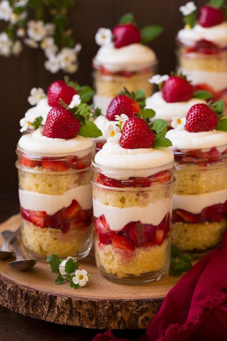 Strawberry Shortcake Trifles