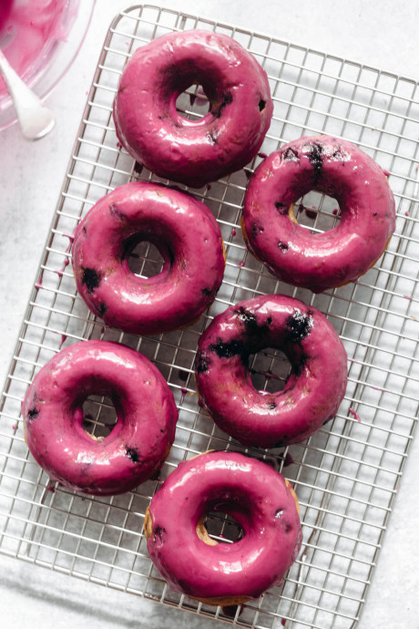 Baked Blueberry Donuts