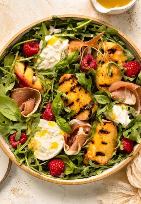 Grilled Peach Burrata Salad Grilled Peach Burrata Salad