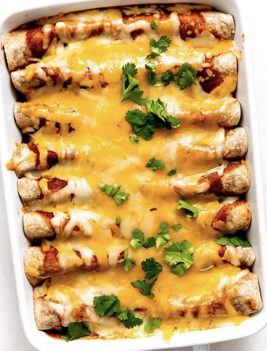 Roasted vegetable enchiladas