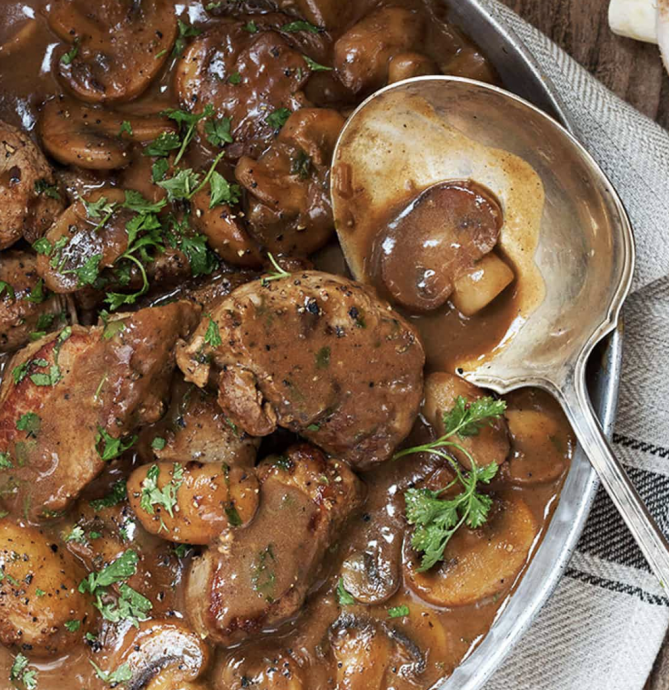 Pork Tenderloin Medallions with Mushroom Marsala Sauce