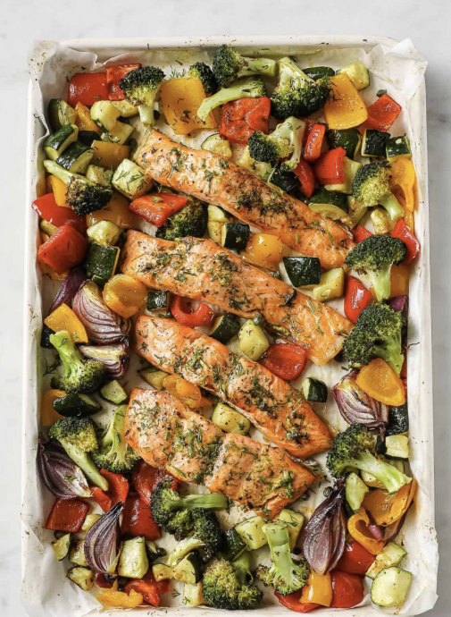 Sheet Pan Salmon and Vegetables