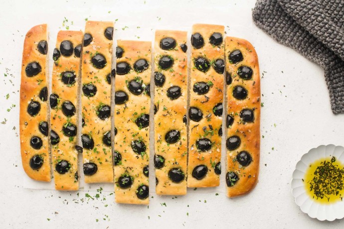 Focaccia with Herbs and Olives