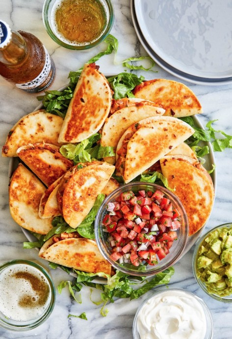 Mini chicken quesadillas