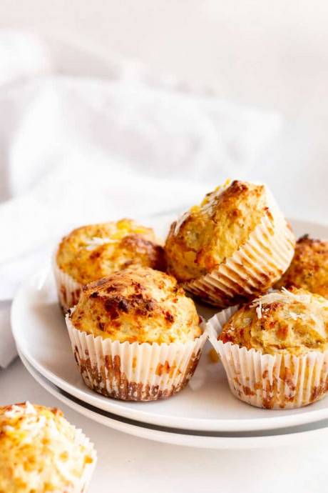 Apple Cheddar Savory Muffins