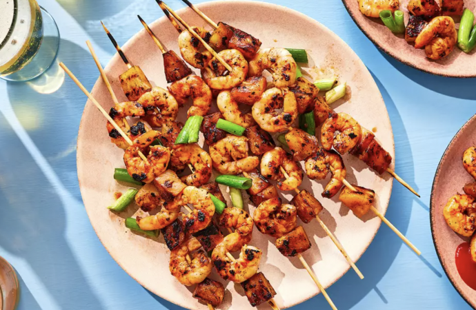 Shrimp and Pineapple Kebabs