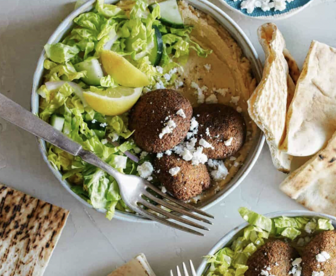 Falafel Salad Hummus Bowls