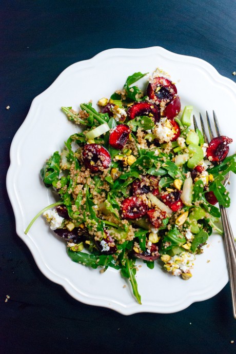 Cherry Couscous & Arugula Salad with Balsamic Vinaigrette