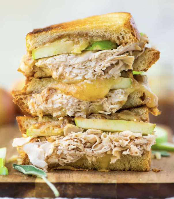 Apple Grilled Cheese with Turkey