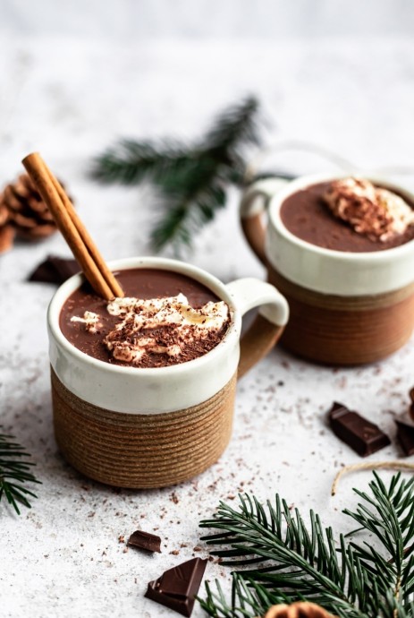 My Absolute Favorite Healthier Hot Chocolate