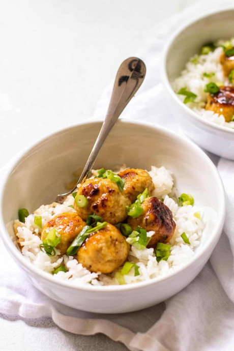 Orange chicken meatballs