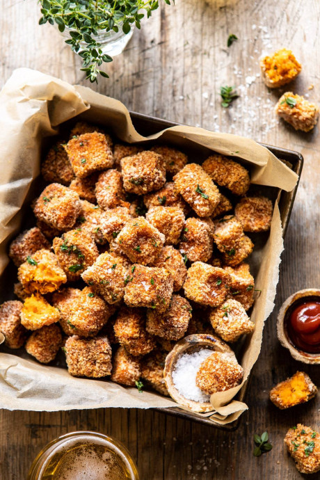 Baked Sweet Potato Parmesan Tater Tots