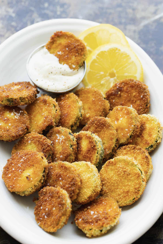 Crispy Fried Zucchini with Best Dipping Sauce — Recipes