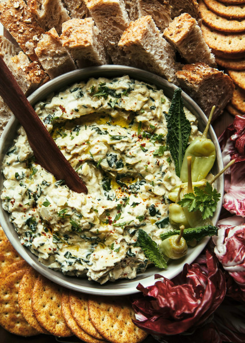 Spicy Pepperoncini, Artichoke & Kale Dip