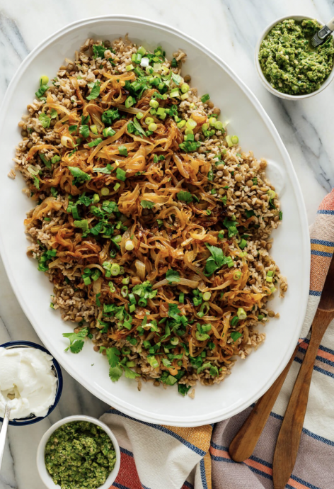 Mujadara (Lentils and Rice with Caramelized Onions)