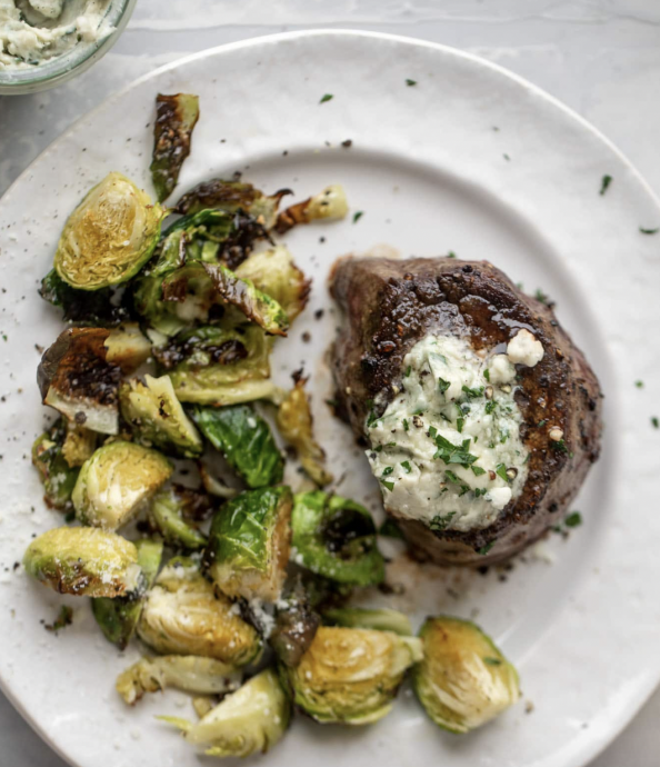 Seared Filet With Blue Cheese Butter