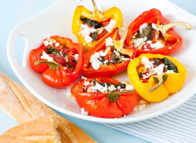 Tomato Basil Stuffed Peppers