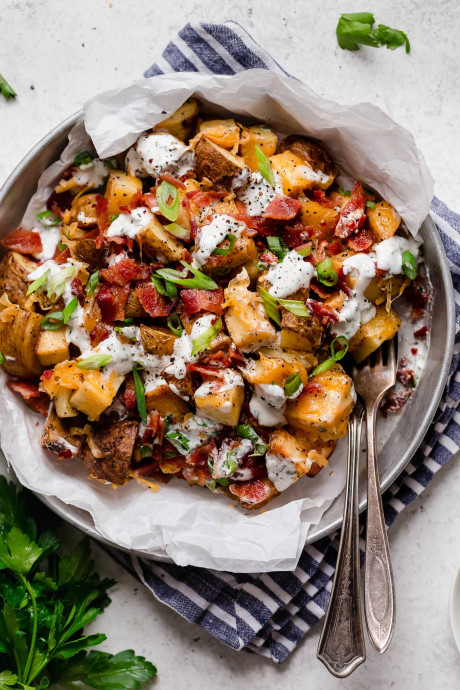 Cheesy Bacon Ranch Roasted Potatoes