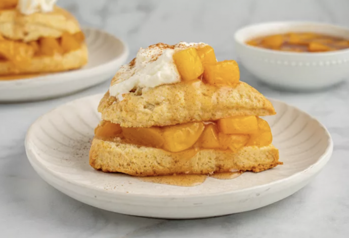 Peach Shortcakes With Cream Scones