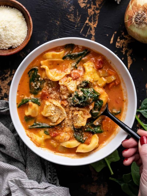 Creamy Spinach Tortellini Soup Creamy Spinach Tortellini Soup