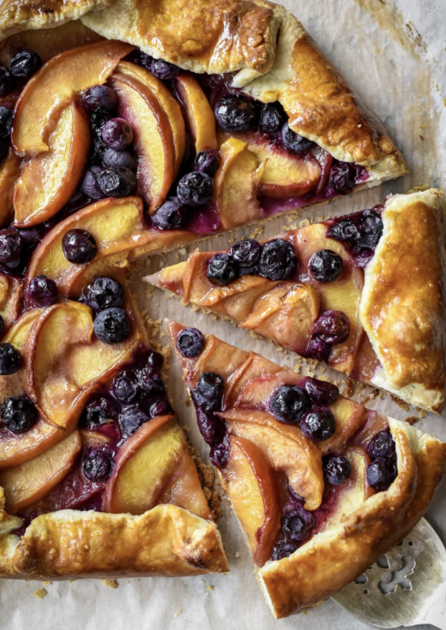 Peach and Blueberry Galette