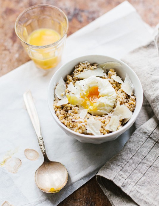Savory Steel Cut Oats with Cheese