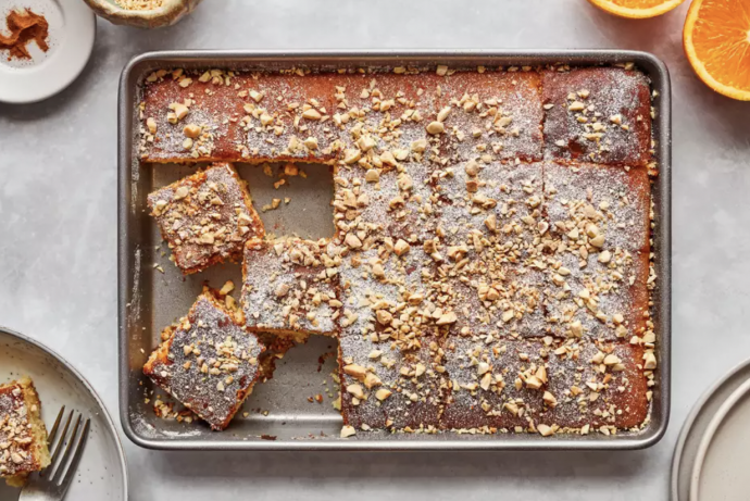 Greek Semolina Cake With Orange Syrup (Revani)