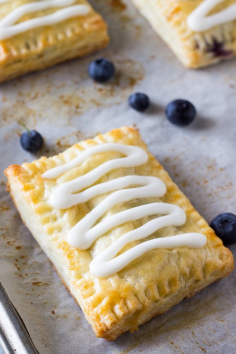 Homemade Blueberry Toaster Strudels