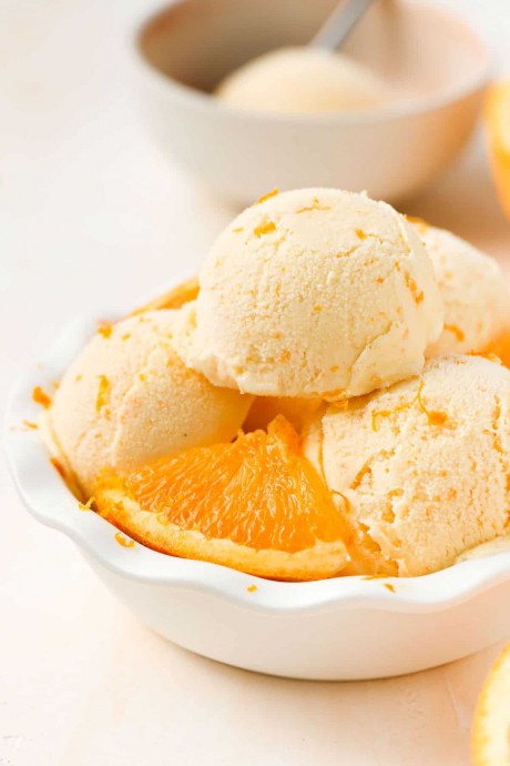 No-Churn Orange Ice Cream