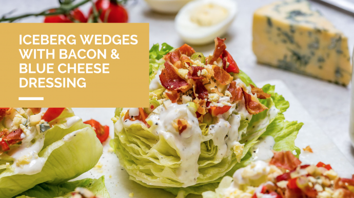 Old-fashioned Iceberg Wedges With Luxurious Blue Cheese Dressing