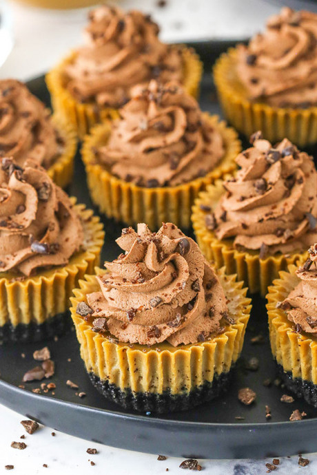 Mini Coffee Cheesecakes with Oreo Cookie Crust